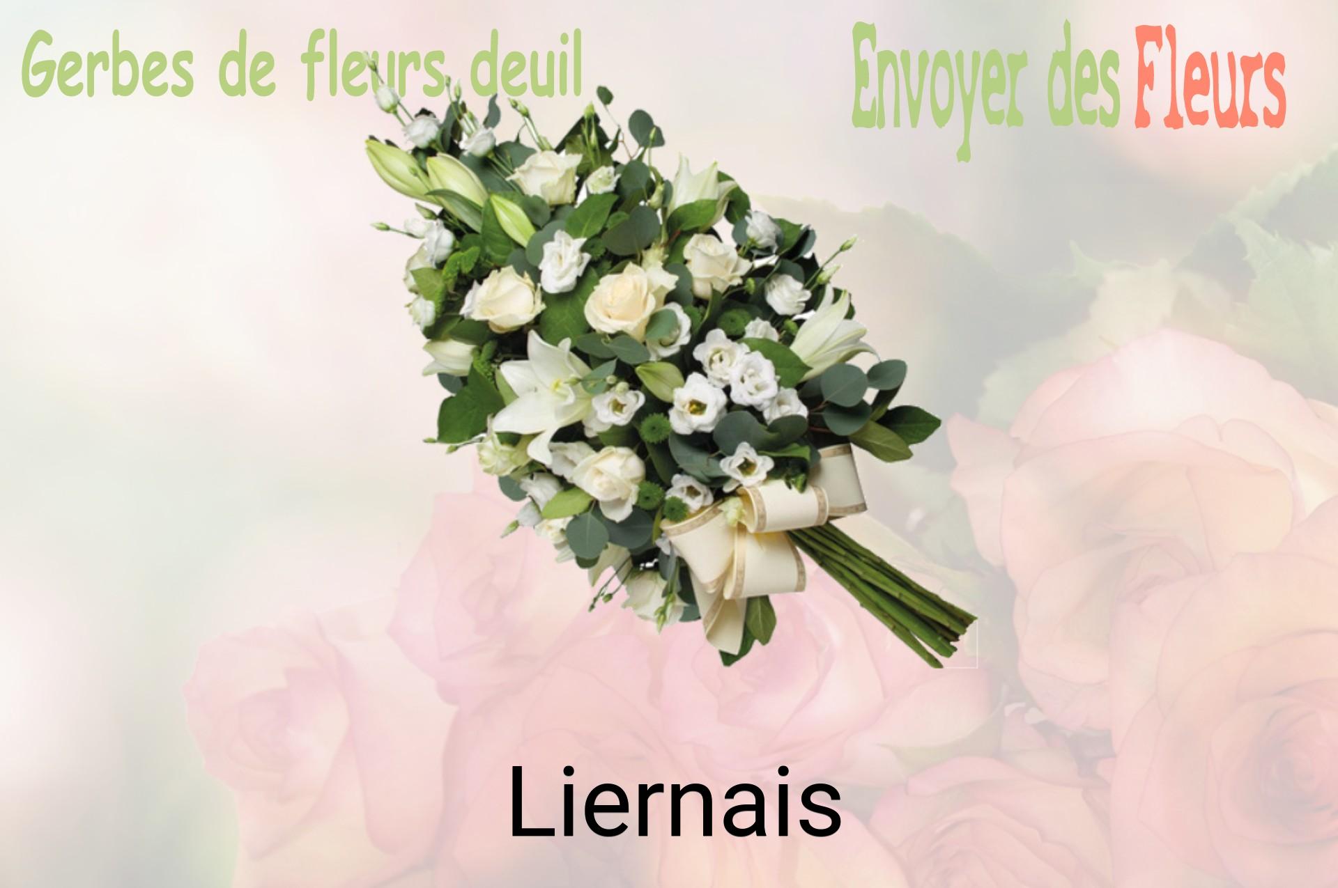Gerbe de fleurs de deuil livrée à Liernais